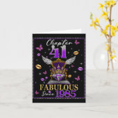 Chapter 41 Fabulous Since 1985 41st Birthday Women カード (黄色い花)