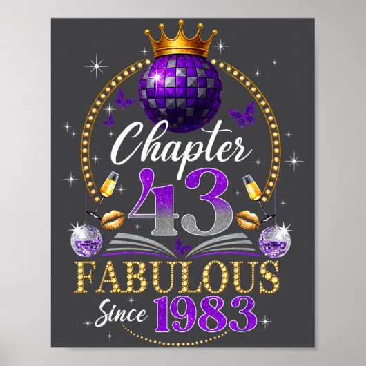 Chapter 43 Since 1983 Purple Disco Ball 43rd Birth ポスター (正面)