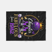 Chapter 44 Since 1982 Purple Disco Ball 44th Birth フリースブランケット (正面(横))