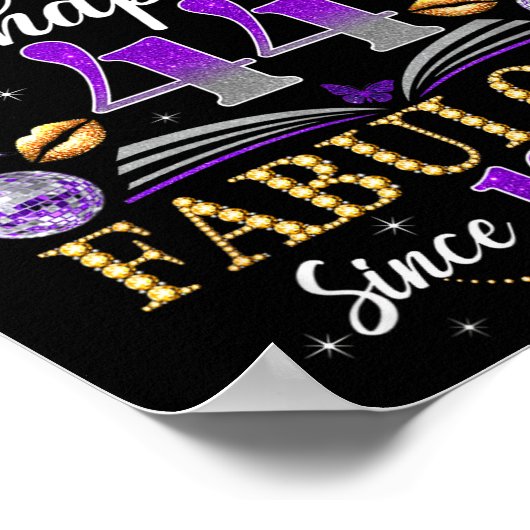 Chapter 44 Since 1982 Purple Disco Ball 44th Birth ポスター (角)