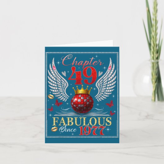 Chapter 49 Fabulous Est. 1977 Disco Ball 49th Birt カード (正面)