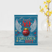 Chapter 49 Fabulous Est. 1977 Disco Ball 49th Birt カード (黄色い花)