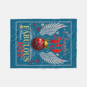 Chapter 49 Fabulous Est. 1977 Disco Ball 49th Birt フリースブランケット (正面(横))