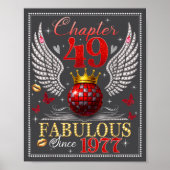 Chapter 49 Fabulous Est. 1977 Disco Ball 49th Birt ポスター (正面)