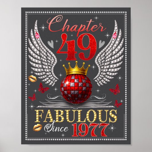 Chapter 49 Fabulous Est. 1977 Disco Ball 49th Birt ポスター (正面)