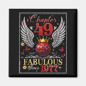 Chapter 49 Fabulous Est. 1977 Disco Ball 49th Birt マグネット (正面)