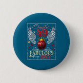 Chapter 49 Fabulous Est. 1977 Disco Ball 49th Birt 缶バッジ (正面)