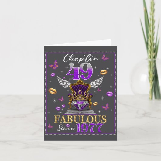 Chapter 49 Fabulous Since 1977 49th Birthday Women カード (正面)