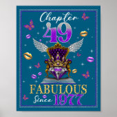 Chapter 49 Fabulous Since 1977 49th Birthday Women ポスター (正面)