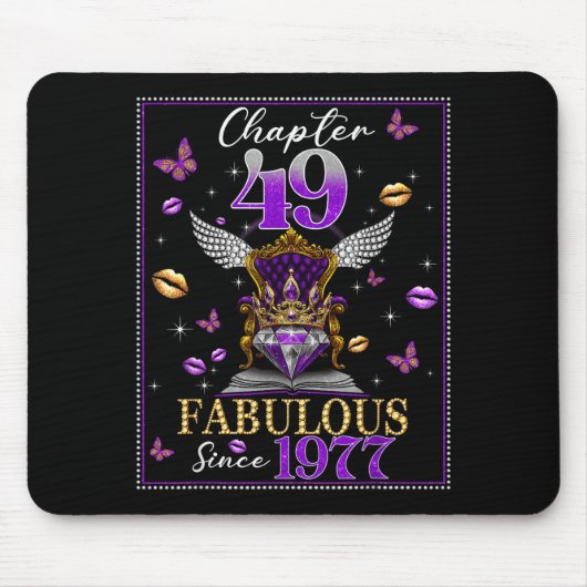 Chapter 49 Fabulous Since 1977 49th Birthday Women マウスパッド (正面)