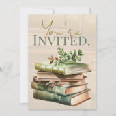 Chapter 50 Birthday | Stacked Books & Leaves  招待状 (裏面)