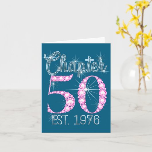 Chapter 50 Est 1976 Happy 50th Birthday Gift  カード (黄色い花)