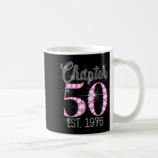 Chapter 50 Est 1976 Happy 50th Birthday Gift コーヒーマグカップ (右)