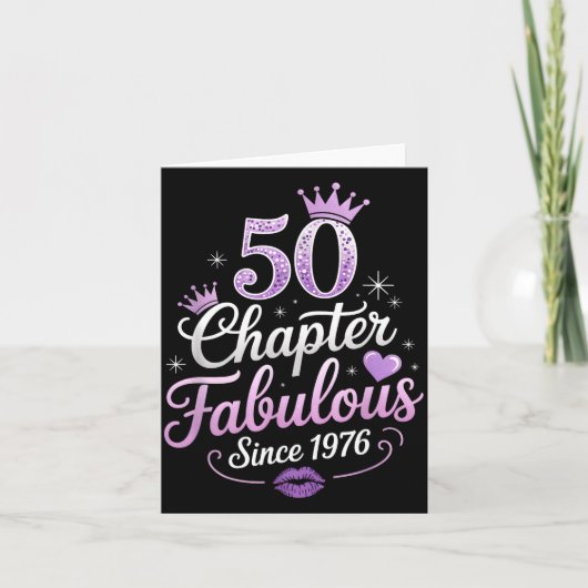 Chapter 50 Fabulous Since 1976 50th Birthday Queen カード (正面)
