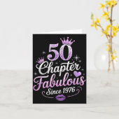 Chapter 50 Fabulous Since 1976 50th Birthday Queen カード (黄色い花)