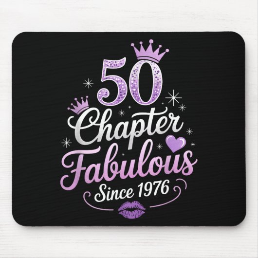 Chapter 50 Fabulous Since 1976 50th Birthday Queen マウスパッド (正面)