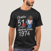 Chapter 51 Fabulous Since 1974 51st Birthday Afro  Tシャツ (正面)