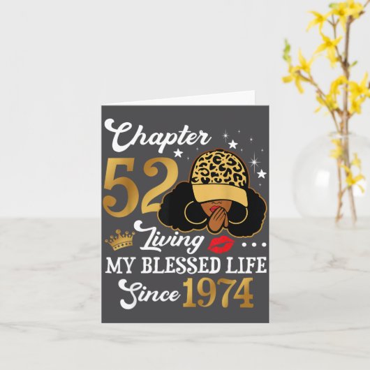 Chapter 52 Living My Blessed Life Since 1974 Afro  カード (黄色い花)