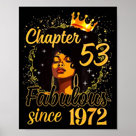 Chapter 53 Fabulous Since 1972 53rd Birthday Women ポスター (正面)