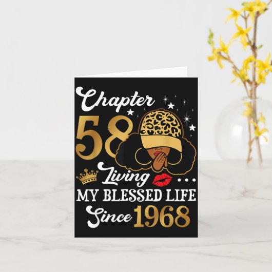 Chapter 58 Living My Blessed Life Since 1968 Afro  カード (黄色い花)