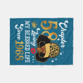 Chapter 58 Living My Blessed Life Since 1968 Afro  フリースブランケット (正面(横))