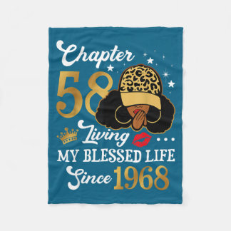 Chapter 58 Living My Blessed Life Since 1968 Afro  フリースブランケット