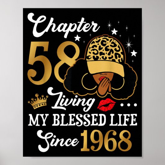 Chapter 58 Living My Blessed Life Since 1968 Afro  ポスター (正面)