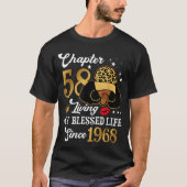 Chapter 58 Living My Blessed Life Since 1968 Afro  Tシャツ (正面)