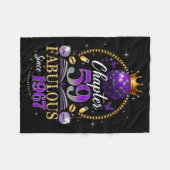 Chapter 59 Since 1967 Purple Disco Ball 59th Birth フリースブランケット (正面(横))
