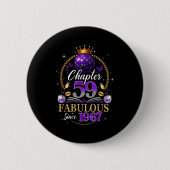 Chapter 59 Since 1967 Purple Disco Ball 59th Birth 缶バッジ (正面)