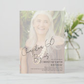 Chapter 60 Custom Sixtieth Birthday Photo  招待状 (スタンド正面)