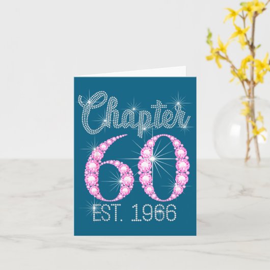 Chapter 60 Est 1966 Happy 60th Birthday Gift  カード (黄色い花)