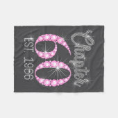 Chapter 60 Est 1966 Happy 60th Birthday Gift  フリースブランケット (正面(横))