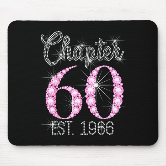 Chapter 60 Est 1966 Happy 60th Birthday Gift  マウスパッド (正面)