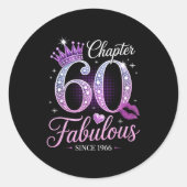 Chapter 60 Fabulous Since 1966 60th Birthday Queen ラウンドシール (正面)