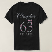 Chapter 63 EST 1958 63rd Birthday Tee Gift For Wom Tシャツ (デザイン正面)
