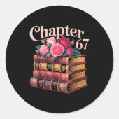 Chapter 67 Floral Book Stack Design  ラウンドシール (正面)