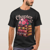 Chapter 67 Floral Book Stack Design  Tシャツ (正面)