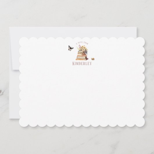 Chapter Book Wildflower Personalized サンキューカード (正面)