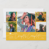 Chapter Complete 黄色 卒業式 多写真カード 案内状 (正面)