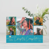 Chapter Complete Aqua Blue Grad Multi Photo 案内状 (スタンド正面)