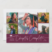 Chapter Complete Cranberry Grad Multi Photo 案内状 (正面)