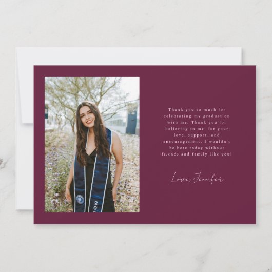 Chapter Complete Cranberry Grad Multi Photo 案内状 (裏面)