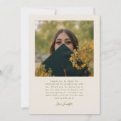 Chapter Complete Cream Arch Frame Photo Grad 案内状 (裏面)