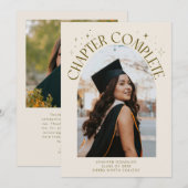 Chapter Complete Cream Arch Frame Photo Grad 案内状 (正面/裏面)