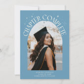 Chapter Complete Denim Blue Arch Frame Photo Grad 案内状 (正面)