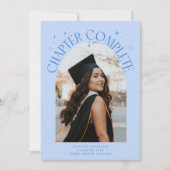 Chapter Complete Icy Blue Arch Frame Photo Grad 案内状 (正面)