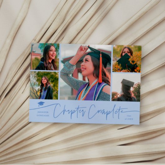 Chapter Complete Icy Blue Grad Multi Photo 案内状