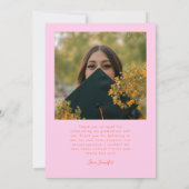 Chapter Complete Orange Arch Frame Photo Grad 案内状 (裏面)