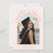 Chapter Complete Peach Arch Frame Photo Grad 案内状 (正面)